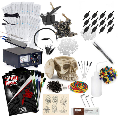 Complete Tattoo Set with 2 Machines - Power Supply